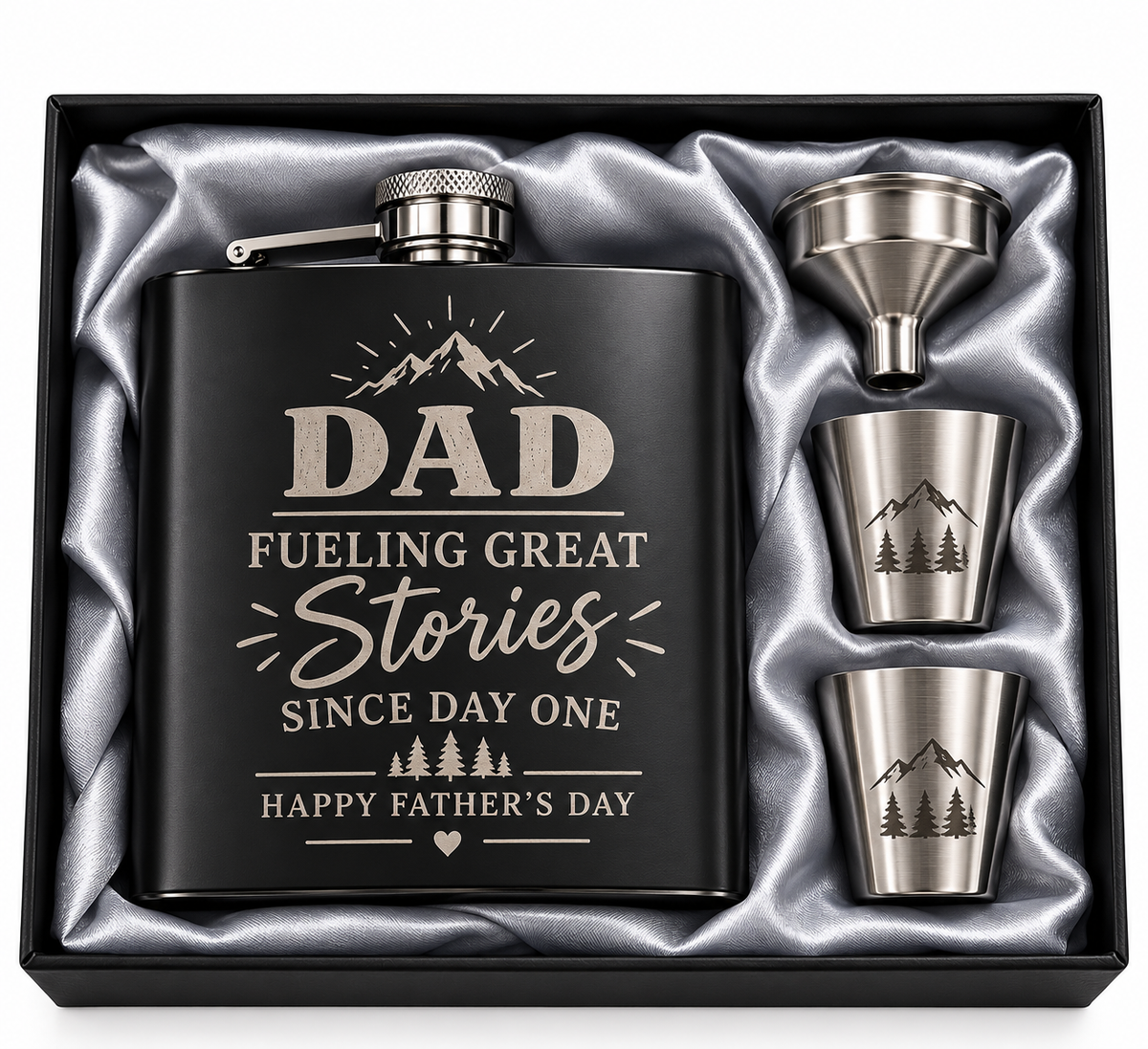 Dad fathers day flask set
